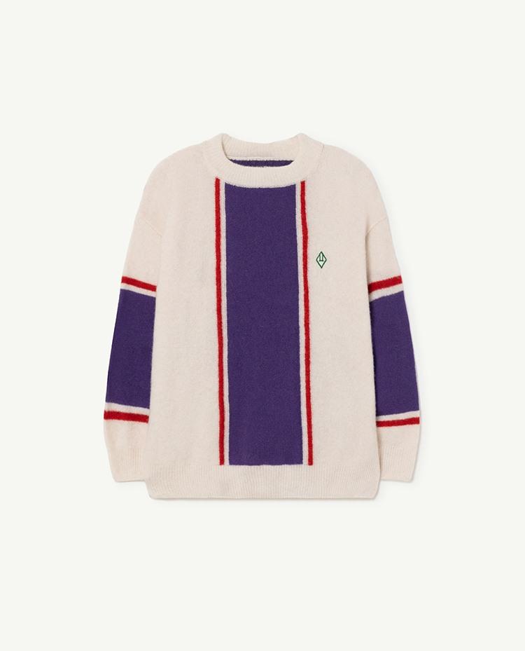 Purple Tricolor Bull Kids Sweater COVER