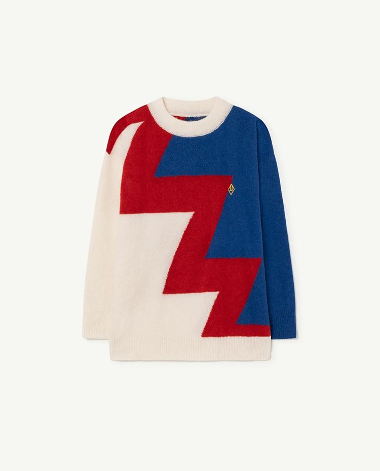 Blue Tricolor Bull Kids Sweater COVER
