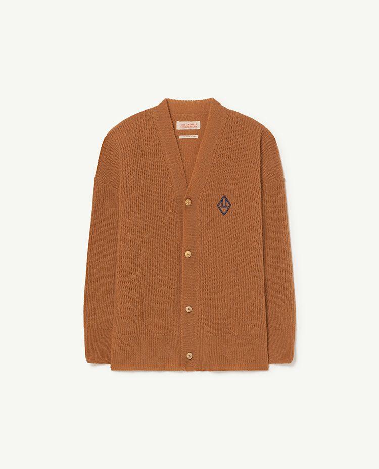 Brown Racoon Kids Cardigan COVER