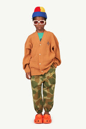 Brown Racoon Kids Cardigan MODEL FRONT