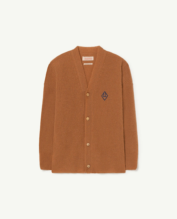 Brown Racoon Kids Cardigan PRODUCT FRONT