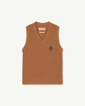 Brown Plain Bat Kids Vest