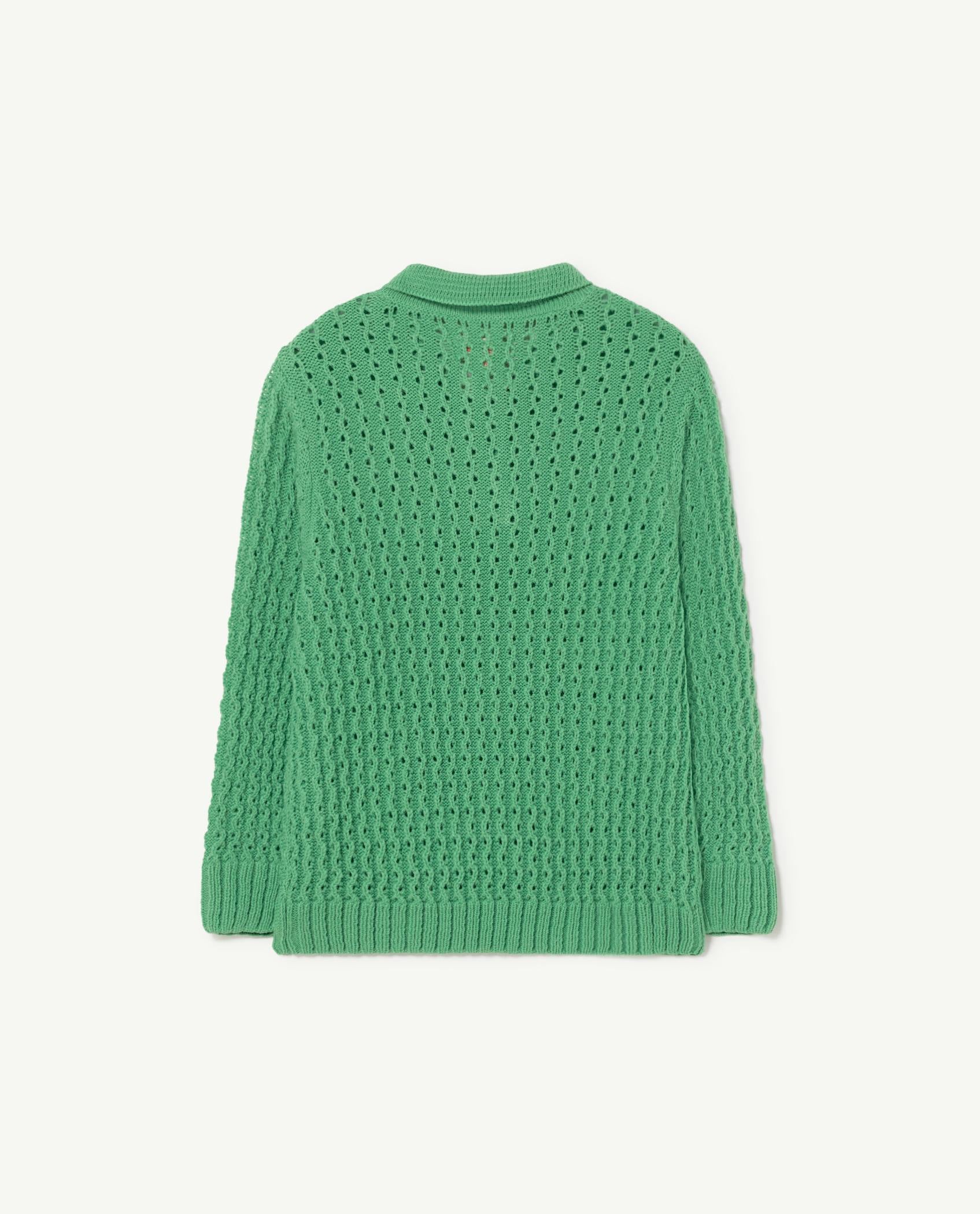 Soft Green Raven Kids Sweater PRODUCT BACK