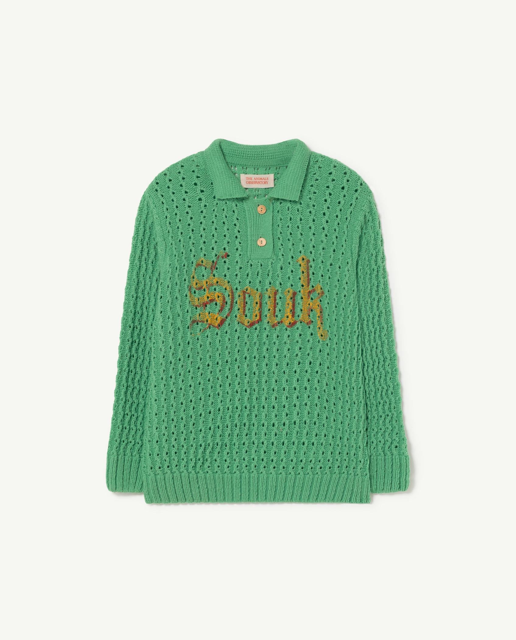 Soft Green Raven Kids Sweater PRODUCT FRONT
