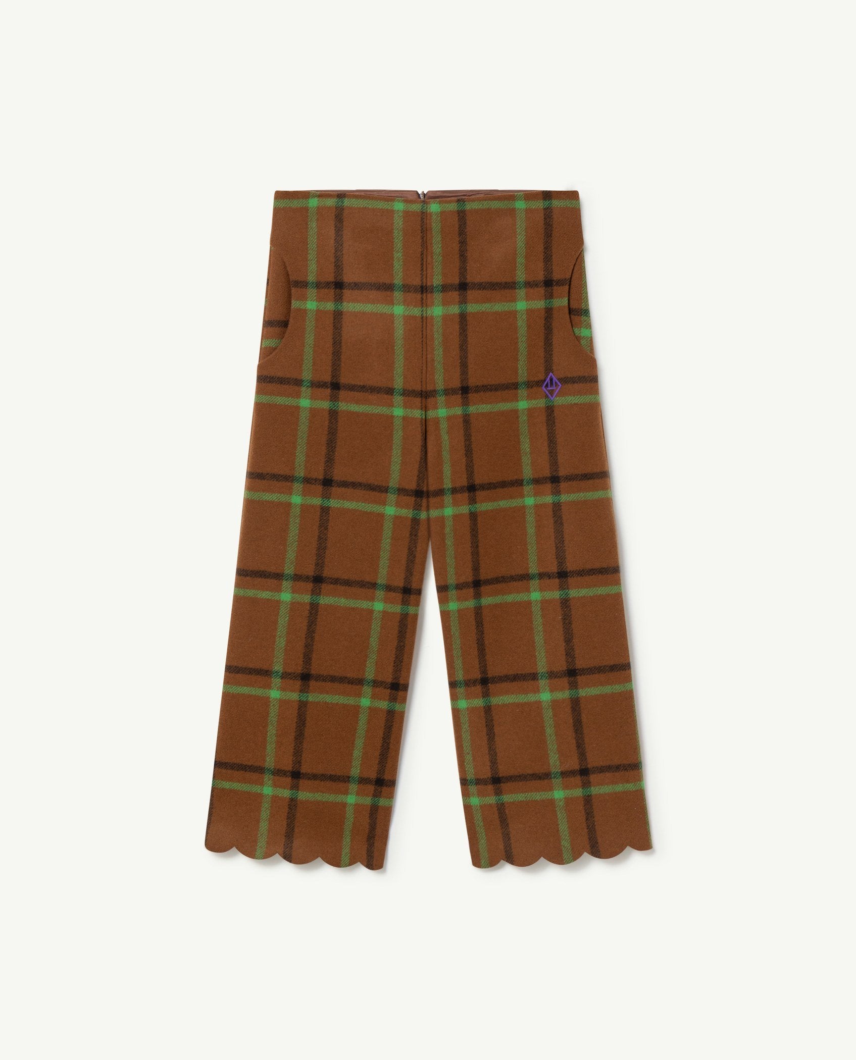 Brown Squares Rhino Kids Pants PRODUCT FRONT