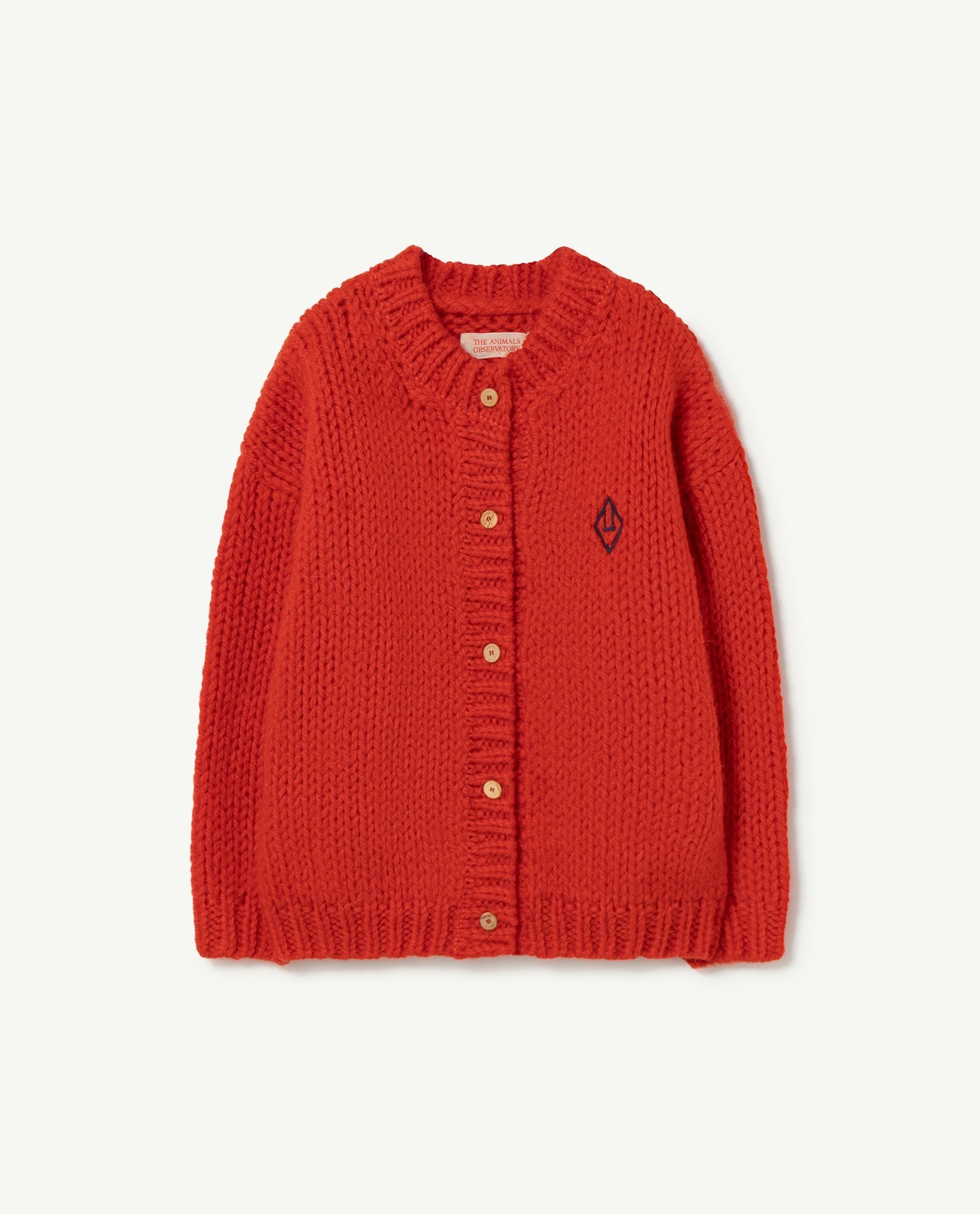 Red Plain Toucan Kids Cardigan - Main Image