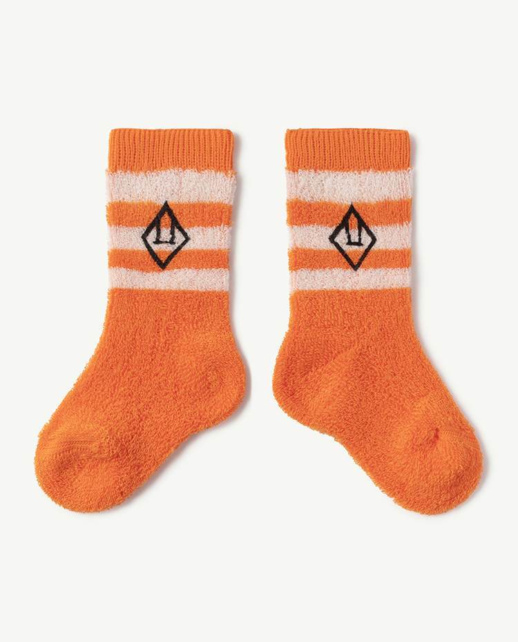Orange Skunk Baby Socks COVER