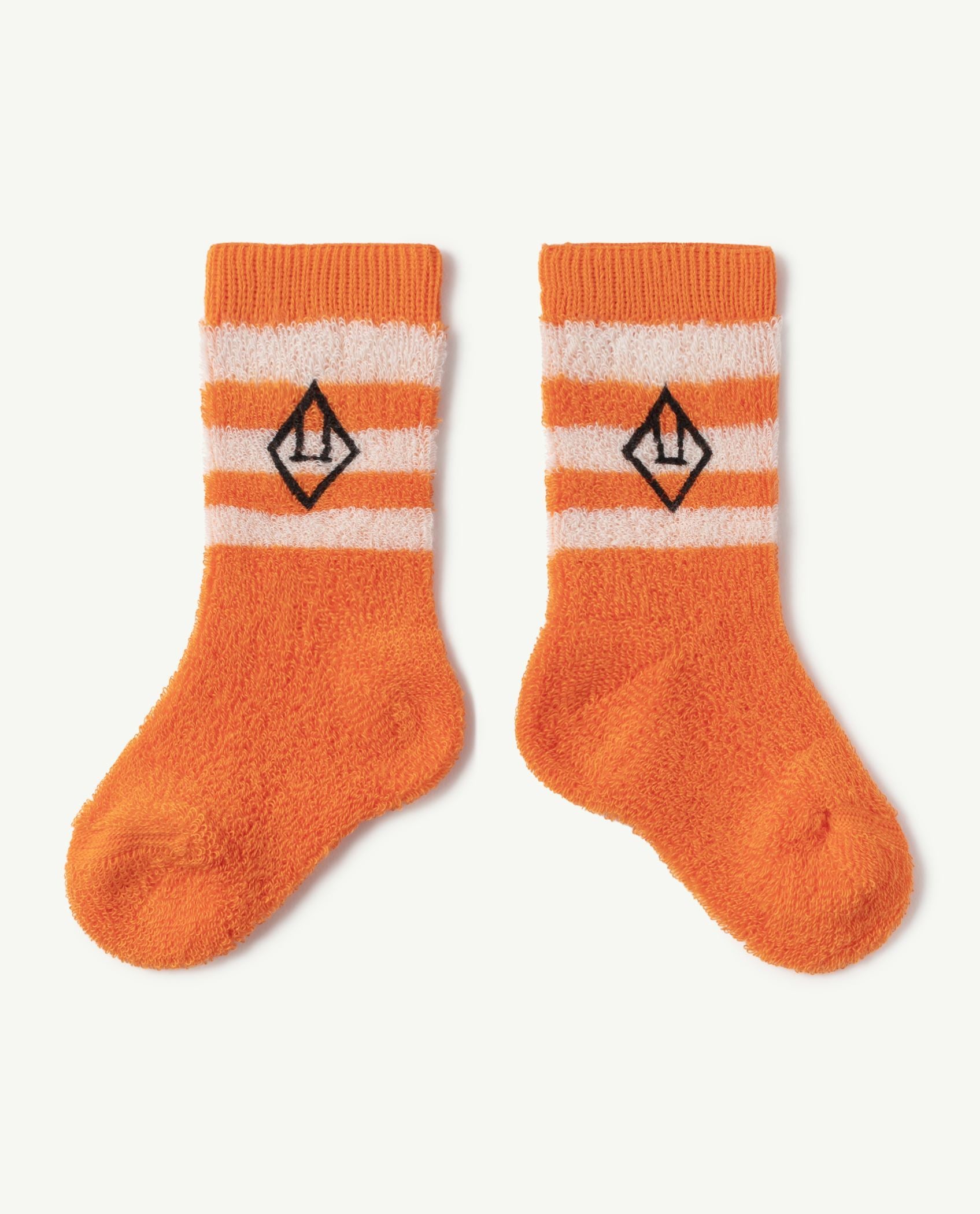 Orange Skunk Baby Socks PRODUCT FRONT