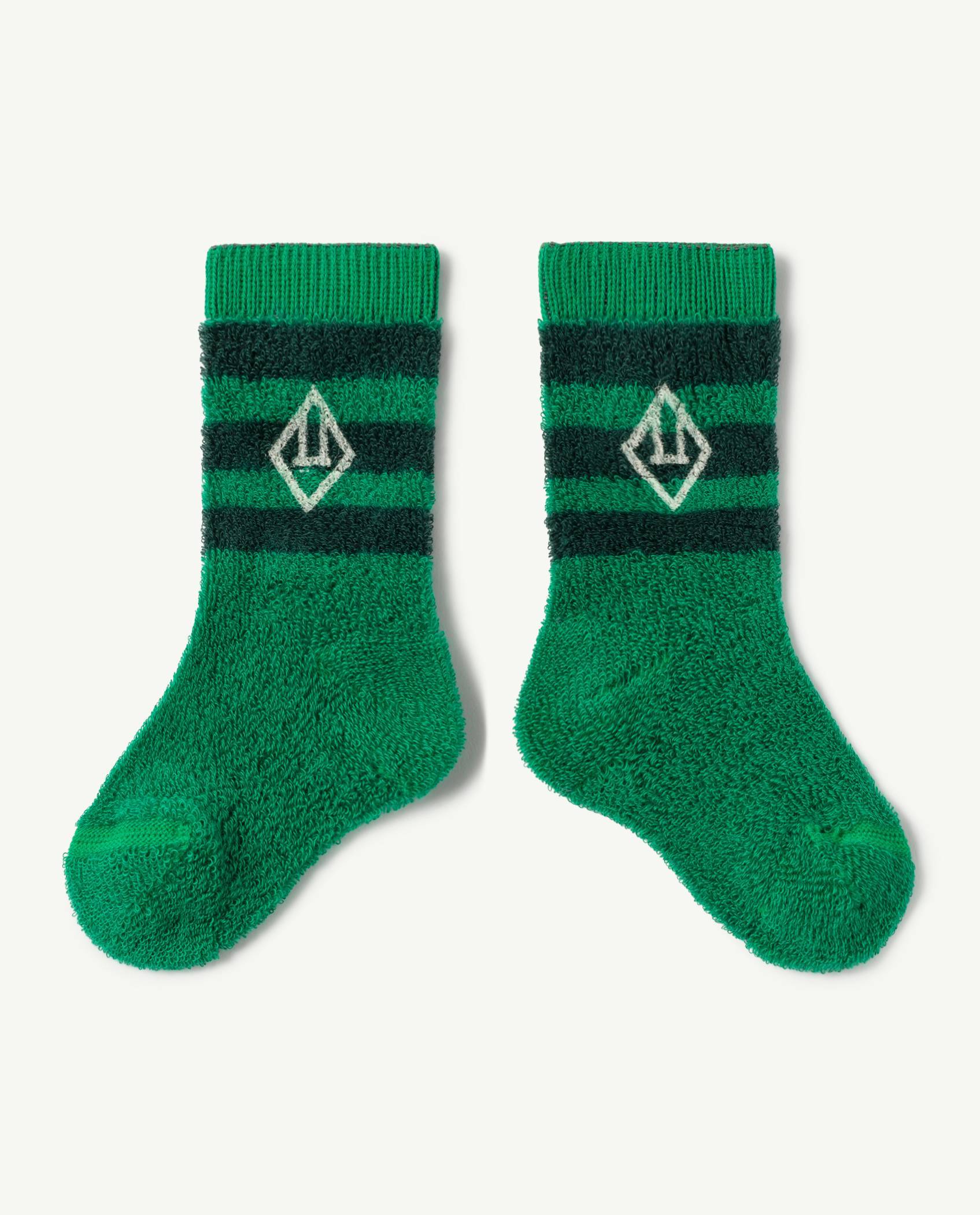 Green Skunk Baby Socks PRODUCT FRONT