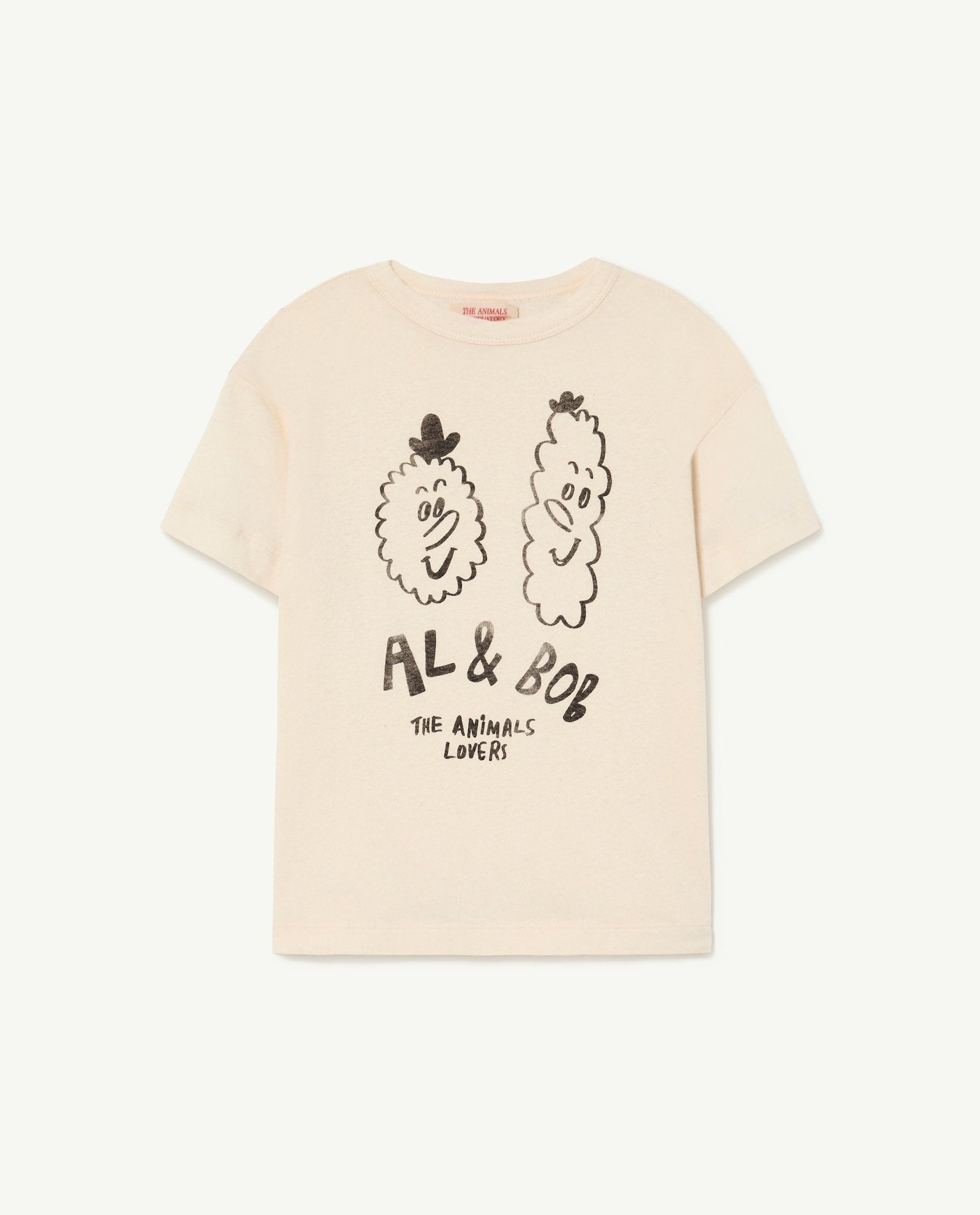 Recycled Raw White Rooster Friends T-Shirt PRODUCT FRONT