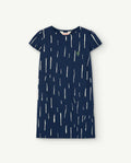 Deep Blue Flamingo Dress
