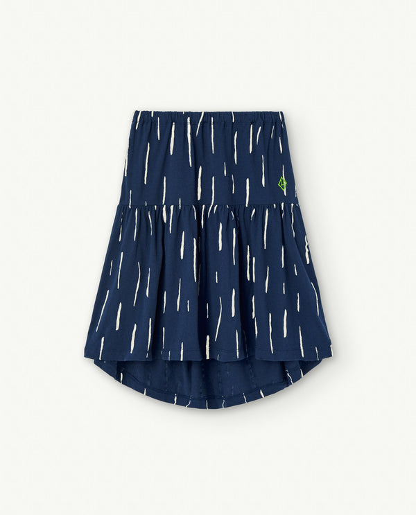 Deep Blue Bird Skirt PRODUCT FRONT