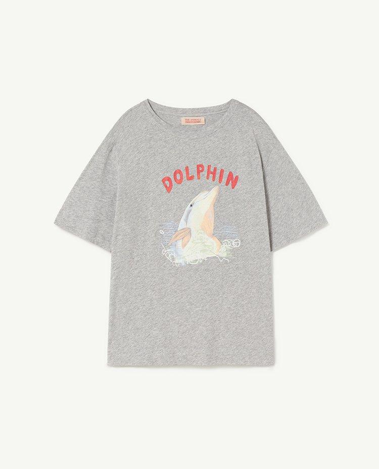 Gray Rooster Dolphin Oversize T-Shirt COVER