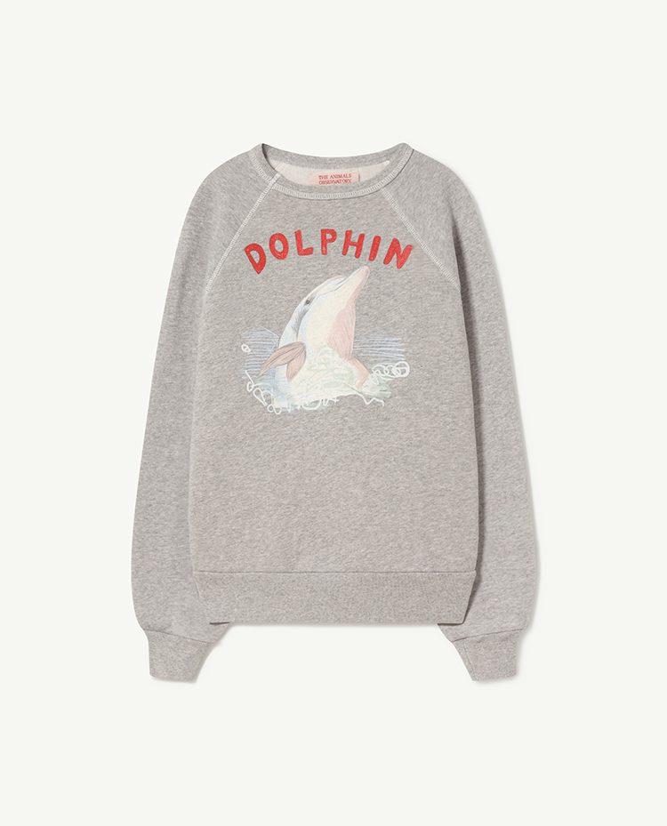 Gray Shark Dolphin Sweatshirt COVER