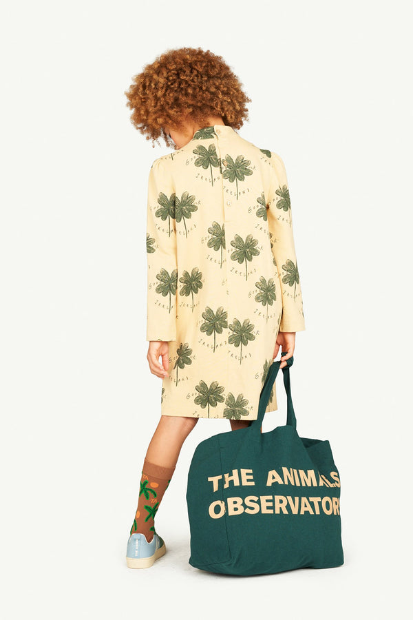 Brown Bug Dress MODEL BACK