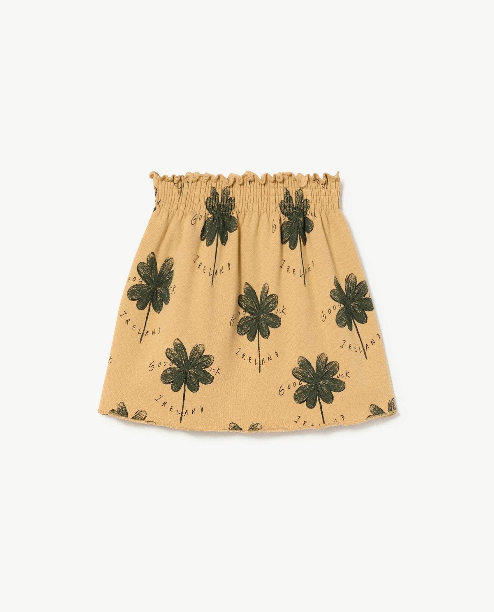 Brown Wombat Clovers Skirt PRODUCT BACK