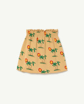 Brown Wombat Palms Skirt PRODUCT BACK