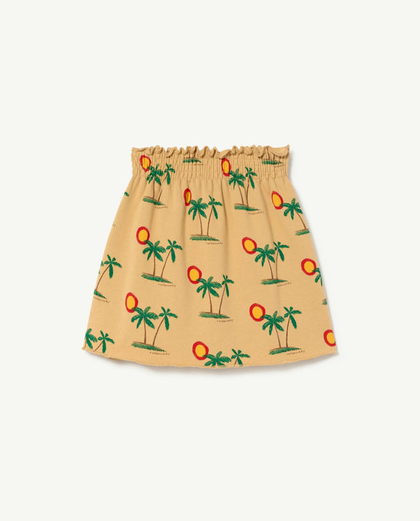 Brown Wombat Palms Skirt PRODUCT BACK