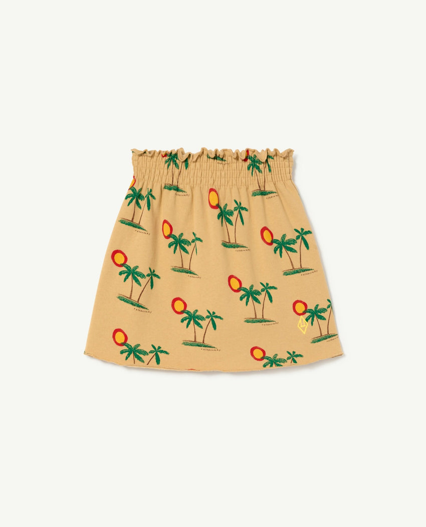 Brown Wombat Palms Skirt PRODUCT FRONT