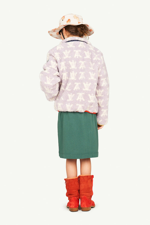 Dark Green Kitten Skirt MODEL BACK