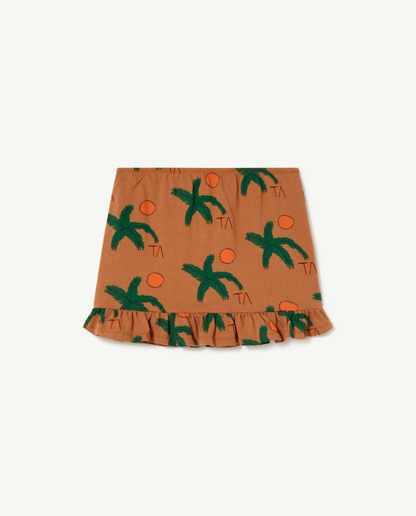 Brown Ferret Skirt PRODUCT BACK