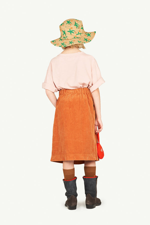 Brown Cat Skirt MODEL BACK