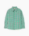 Green Squares Wolf Shirt