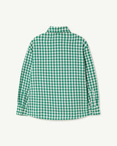 Green Squares Wolf Shirt PRODUCT BACK