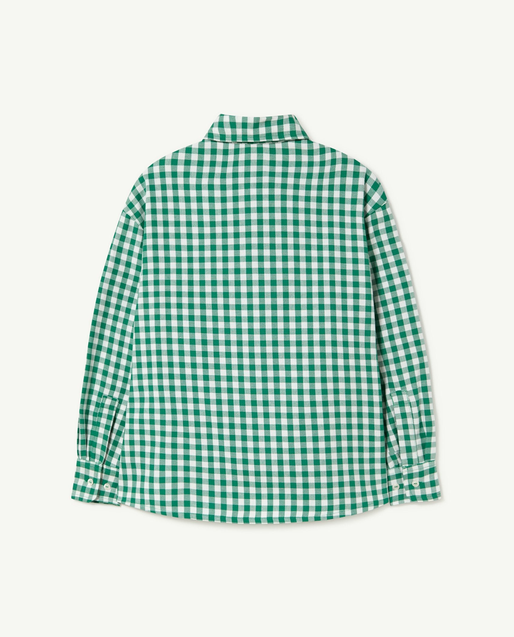 Green Squares Wolf Shirt PRODUCT BACK