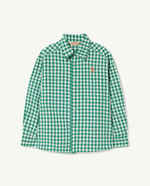 Green Squares Wolf Shirt PRODUCT FRONT