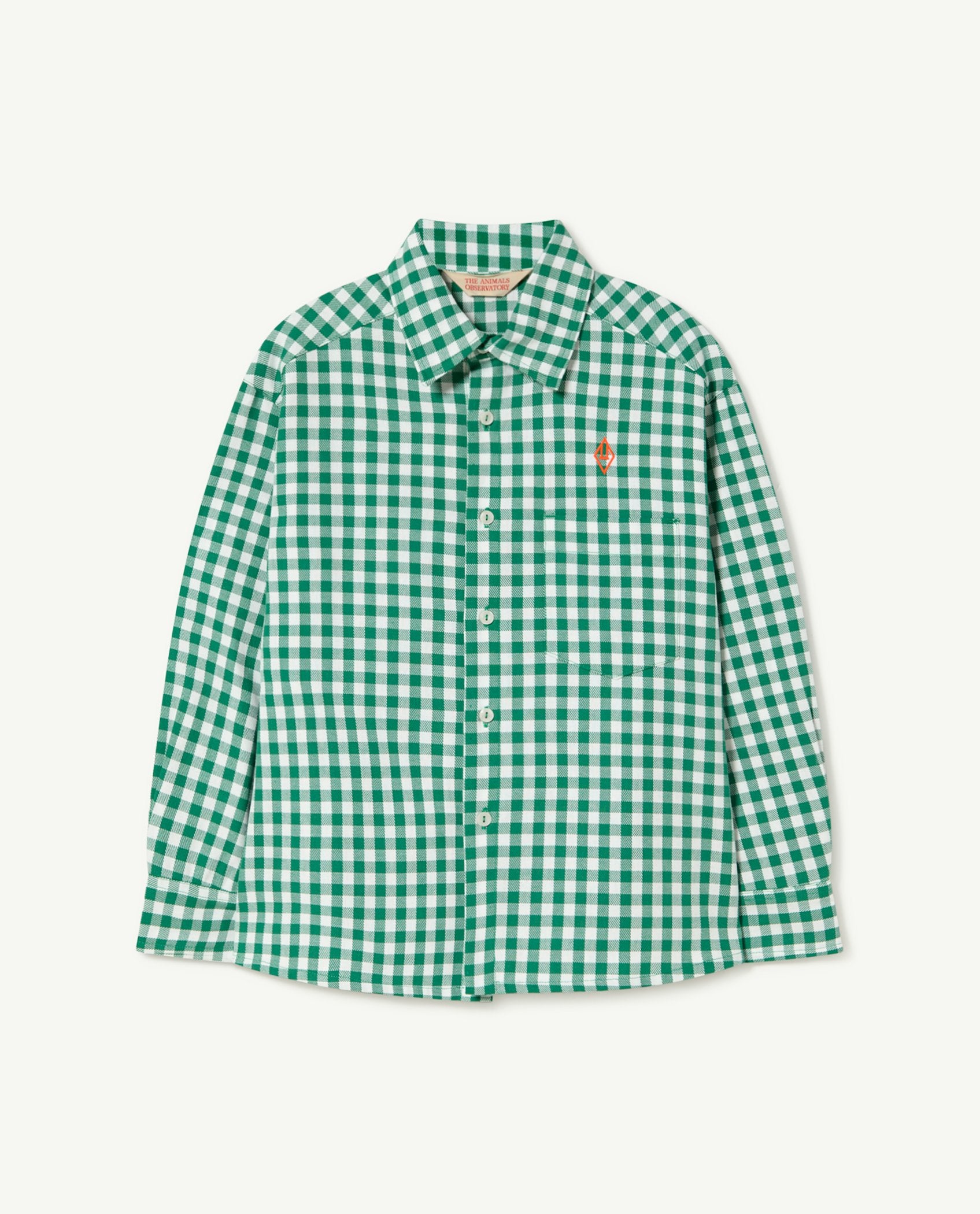 Green Squares Wolf Shirt PRODUCT FRONT