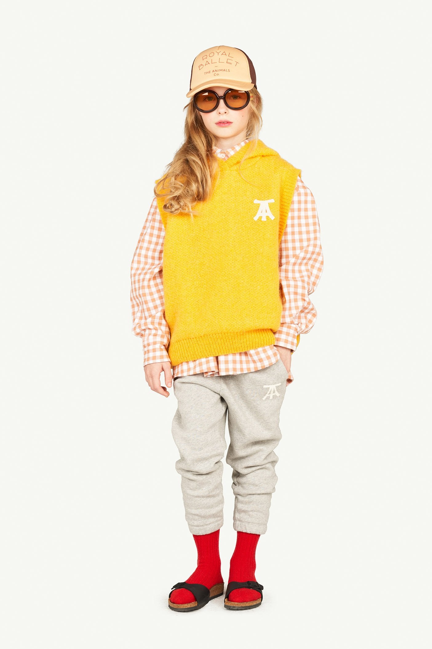 Brown Squares Wolf Shirt MODEL FRONT
