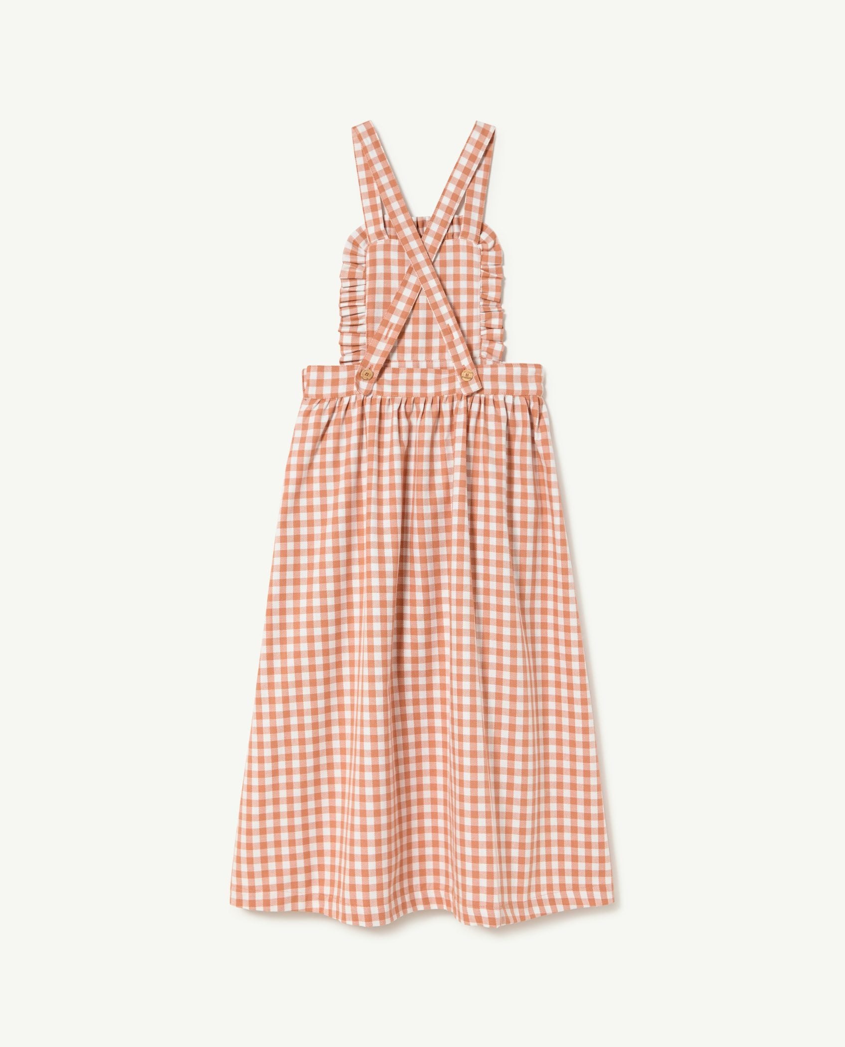 Soft Brown Cow Overall Dress PRODUCT BACK