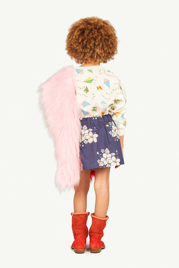 Deep Blue Swan Skirt MODEL BACK
