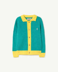 Bicolor Turquoise Toucan Cardigan