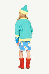 Turquoise Pony Beanie MODEL BACK