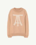 Beige Plain Bull Sweater