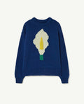 Navy Flower Bull Sweater