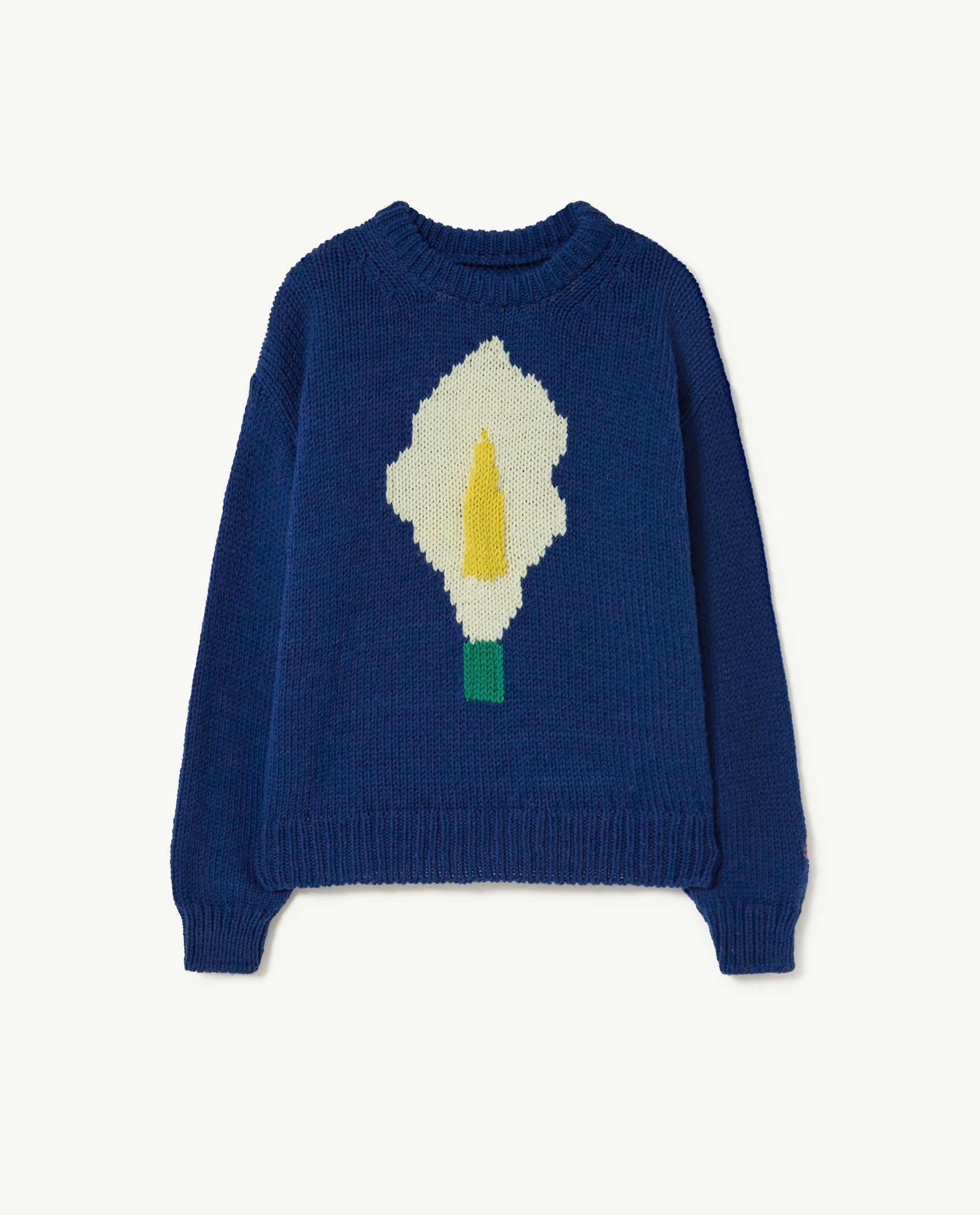Navy Flower Bull Sweater PRODUCT FRONT