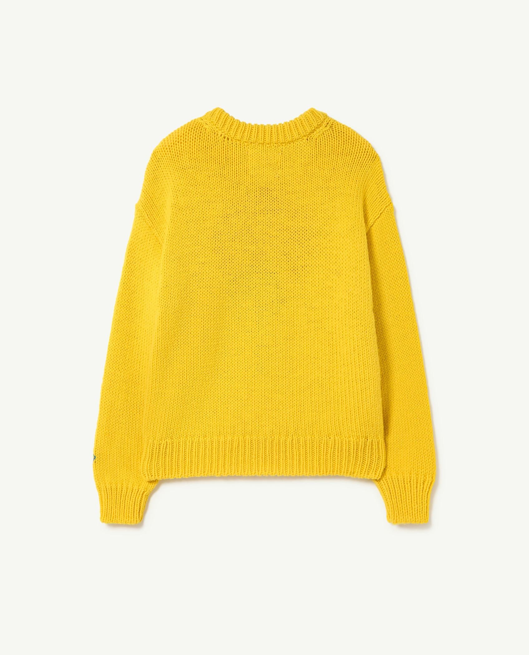 Yellow Flower Bull Sweater PRODUCT BACK