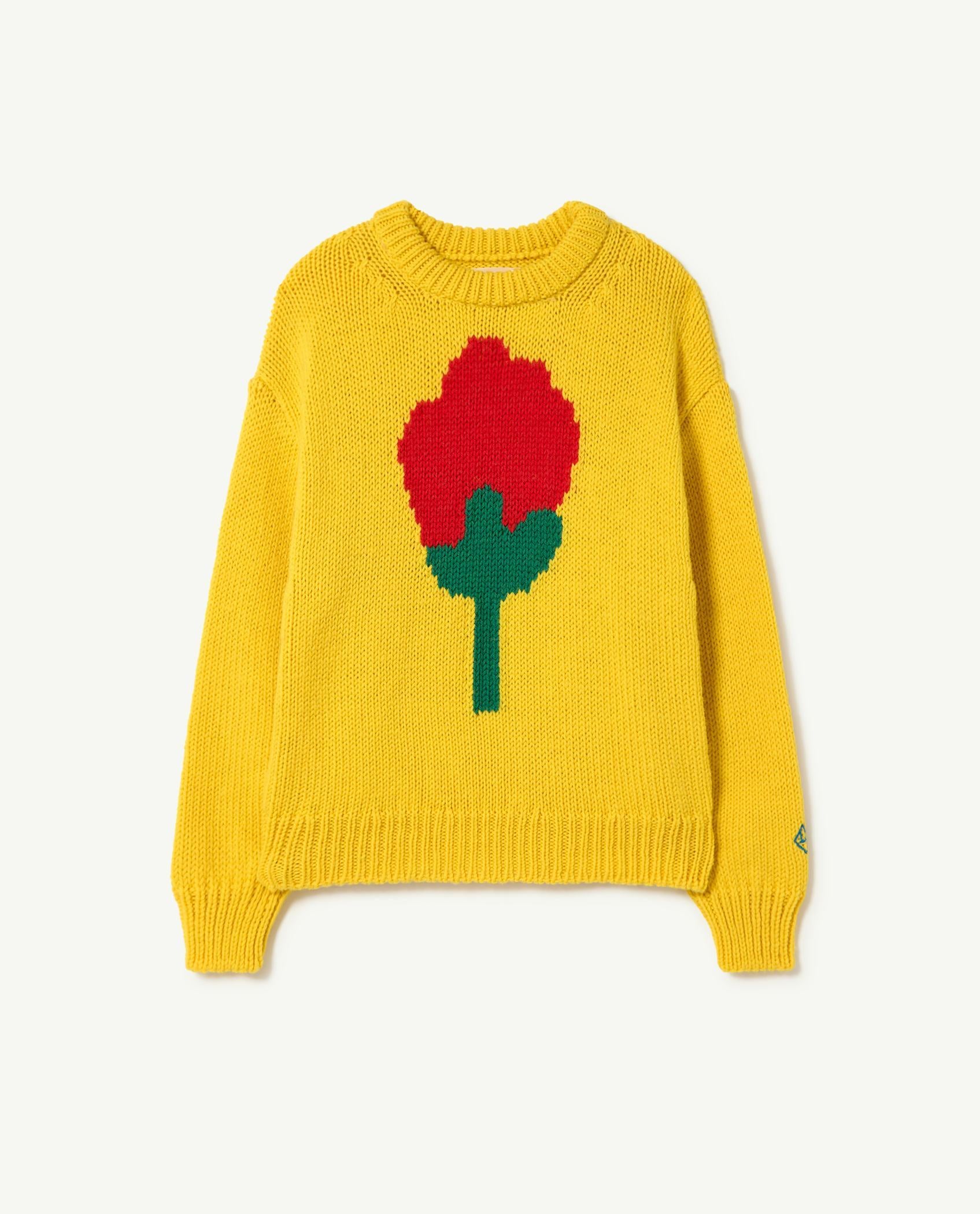Yellow Flower Bull Sweater PRODUCT FRONT