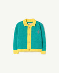 Turquoise Bicolor Toucan Baby Cardigan