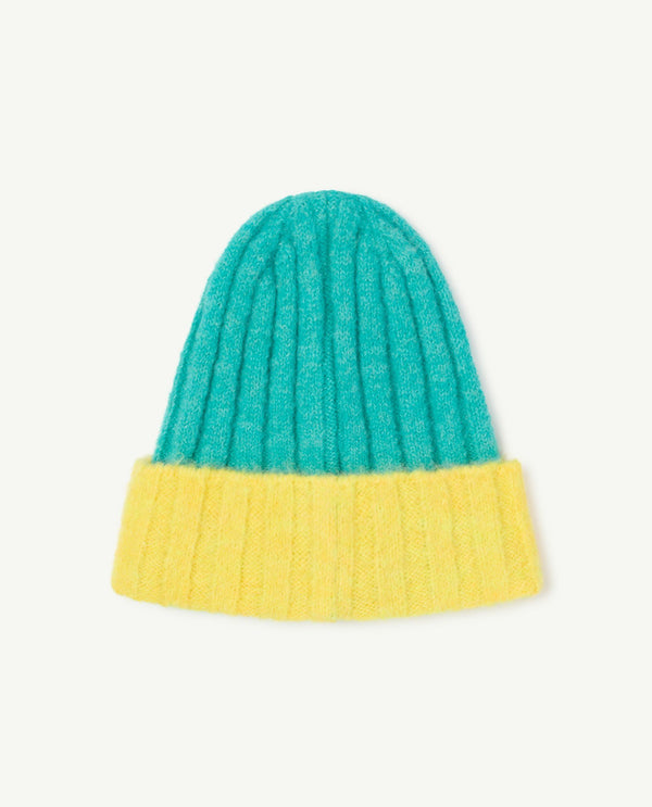 Turquoise Bicolor Pony Baby Beanie PRODUCT BACK
