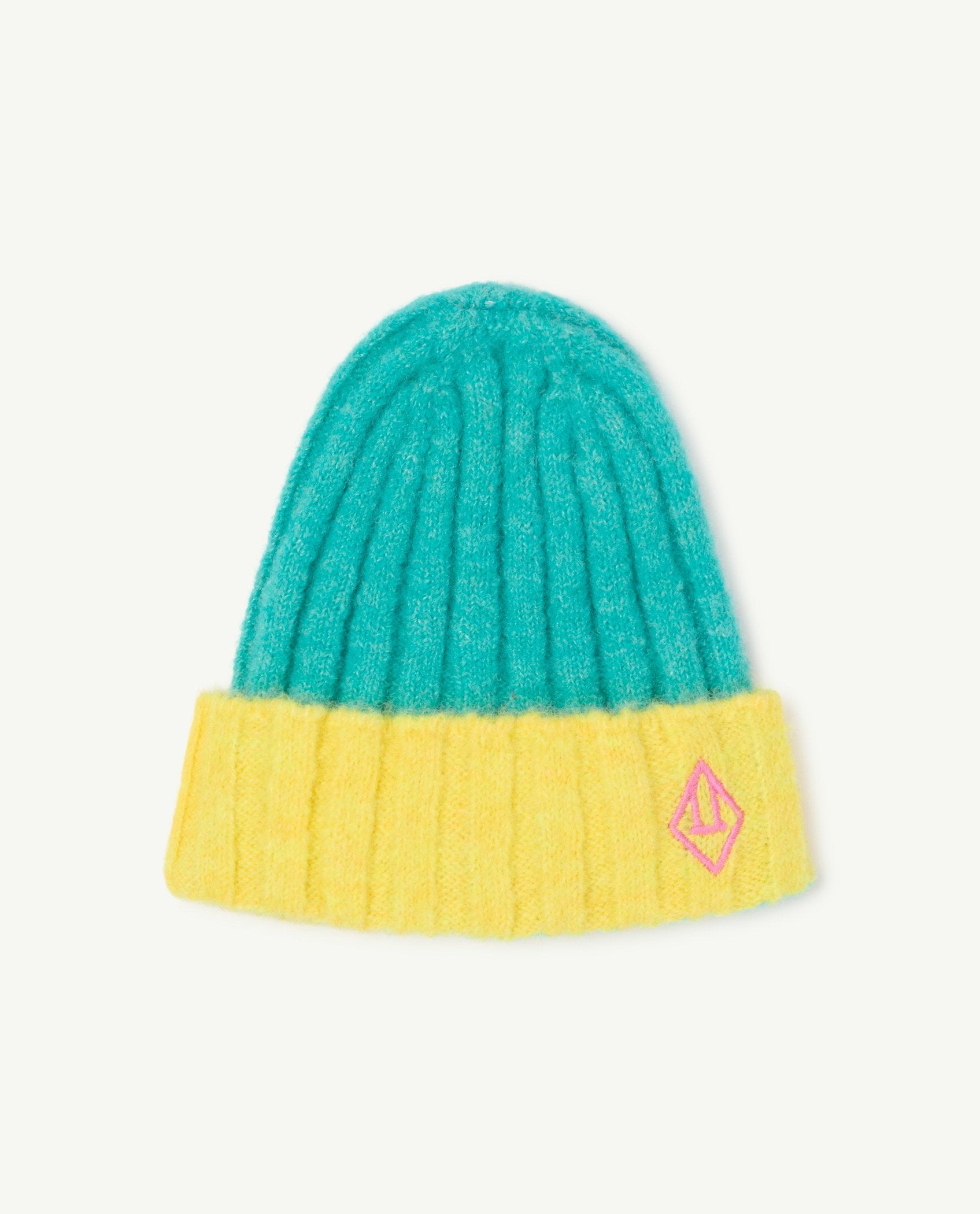 Turquoise Bicolor Pony Baby Beanie PRODUCT FRONT