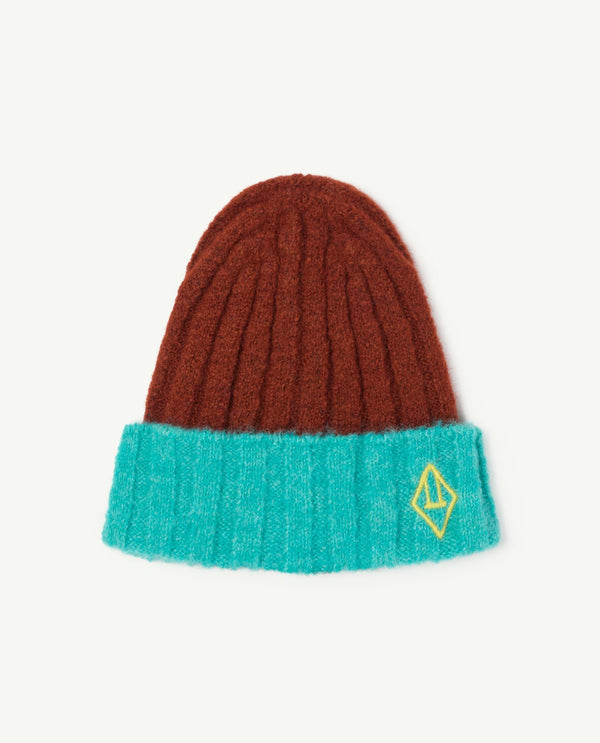 Brown Bicolor Pony Baby Beanie PRODUCT FRONT