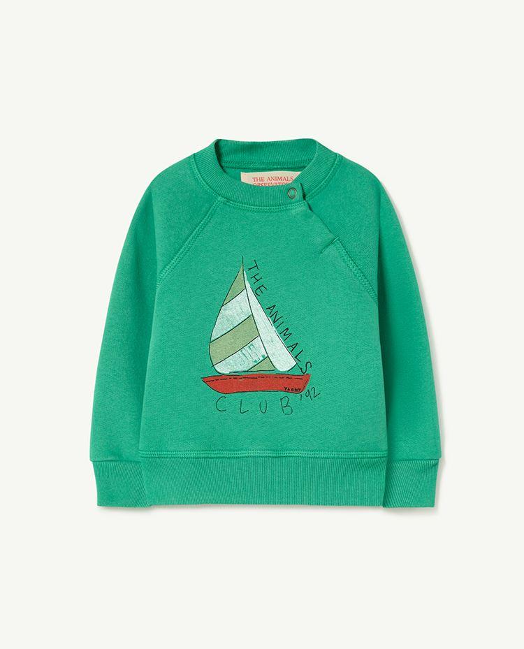 Green Shark Baby Sweatshirt COVER
