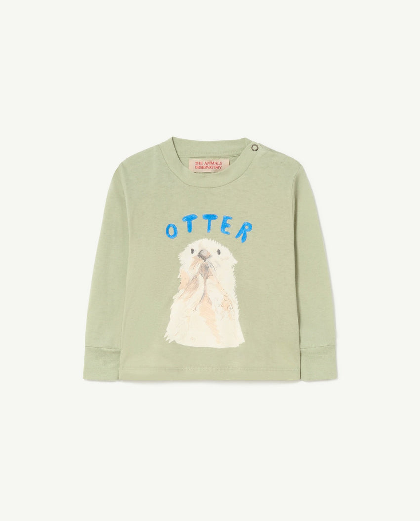 Soft Green Dog Baby Long Sleeve T-Shirt PRODUCT FRONT