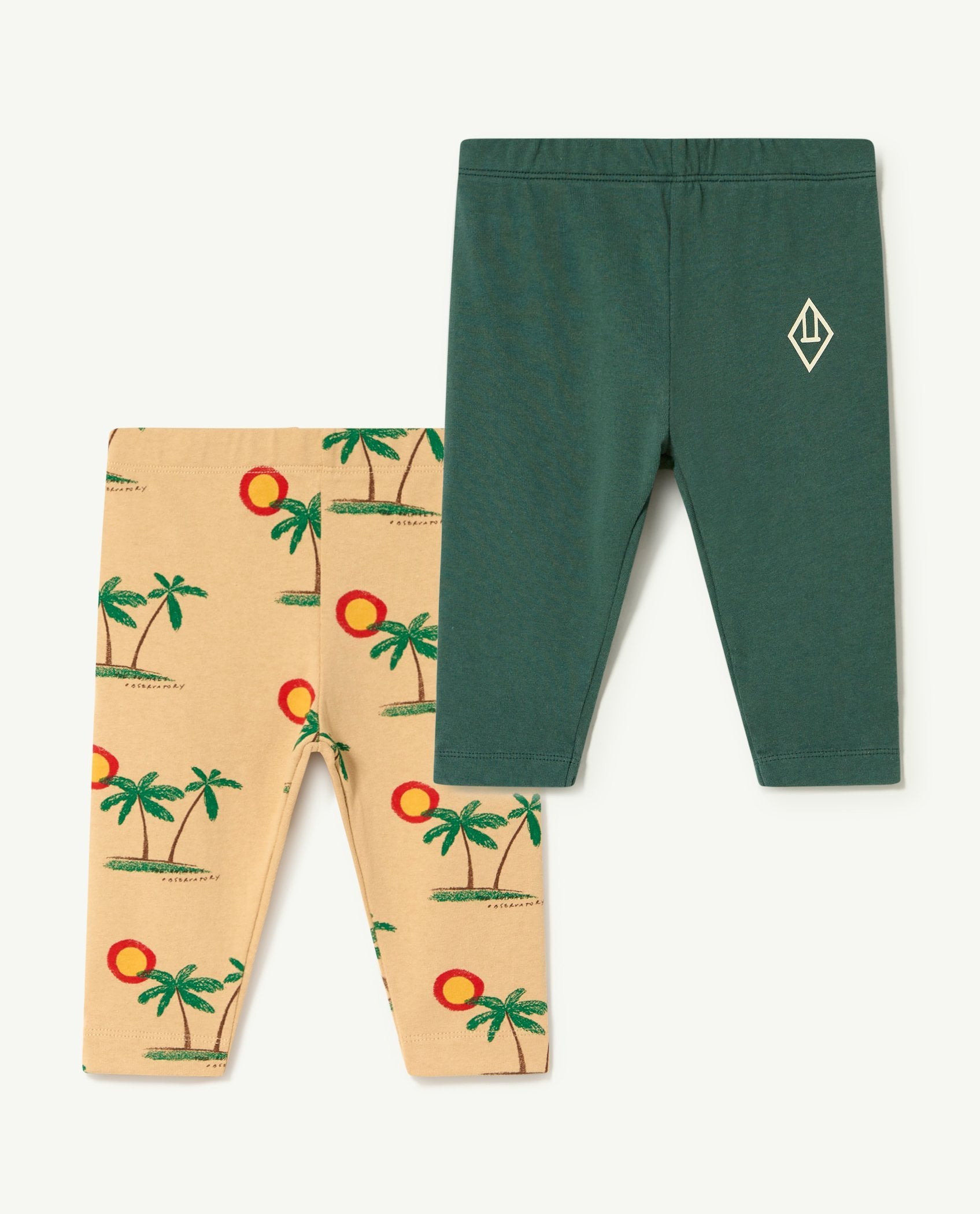 Pack Dark Green Penguin Baby Pants PRODUCT FRONT
