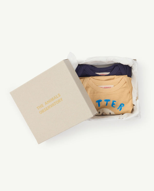 Pack Brown Chimpanzee Baby Bodysuit PRODUCT SIDE