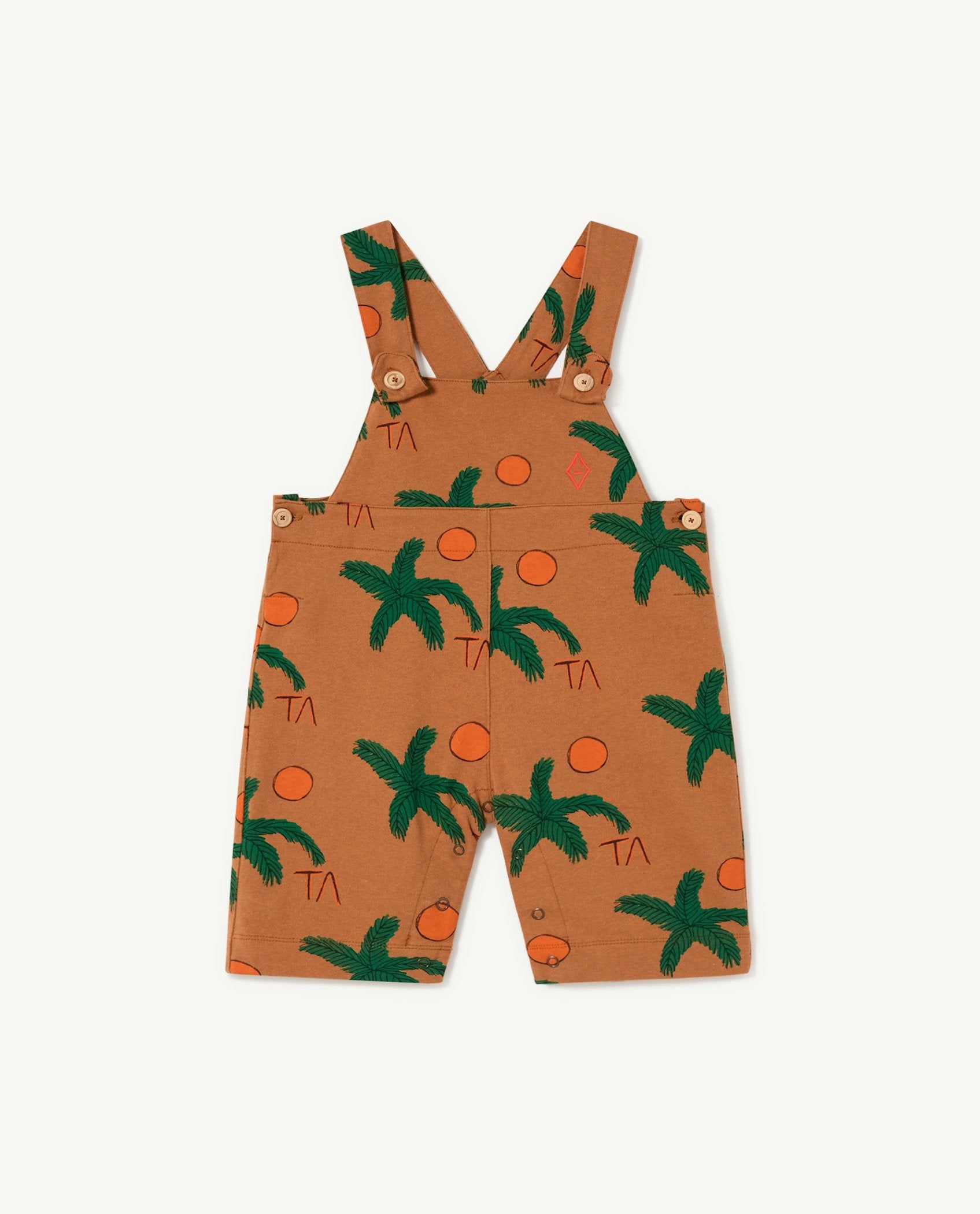 Brown Jersey Mule Baby Overalls PRODUCT FRONT